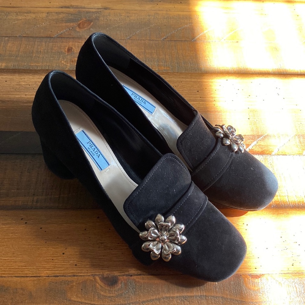 Black Prada Suede Shoes